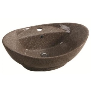 LAVABO NADGRADNI NA RAVNU PLOČU KAMEN SIVI BRAON 590X390 – LINNI