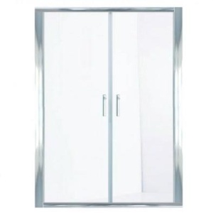 AQUA 160 TUŠ VRATA (PARAVAN) VISINE 190 PROVIDNO KALJENO STAKLO 5mm HROM RAM – LINNI