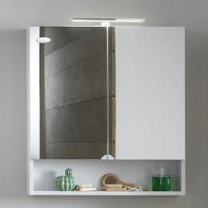 EVELIN 55 OGLEDALO SA ORMARIĆEM BELA SJAJ (WH) – KOLPA SAN