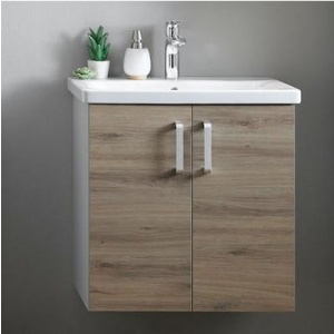 EVELIN 65 ORMARIĆ SA LAVABOOM VRATA HRAST/SIVA (OAK/GRAY) – KOLPA SAN