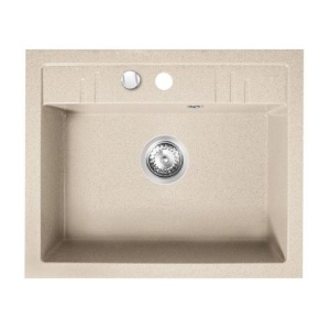 SUDOPERA GRANITNA FERRO 580X480 BEŽ SA POP-UP SIFONOM fi90