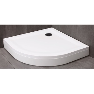 MACARENA R100/O BELA TUŠ KADA OD LIVENOG MERMERA KOMPLET SA OBLOGOM I POSTOLJEM VISINE 150mm – KOLPA SAN