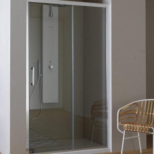 PULSAR TV2D/S 100-D DESNA TUŠ VRATA (PARAVAN) VISINE 200 PROVIDNO KALJENO STAKLO 6mm HROM RAM – KOLPA SAN