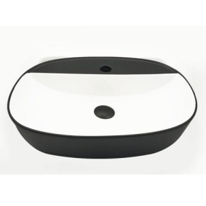 LAVABO NADGRADNI NA RAVNU PLOČU S/MEB/C 01 500X380 MAT CRNI – LINNI