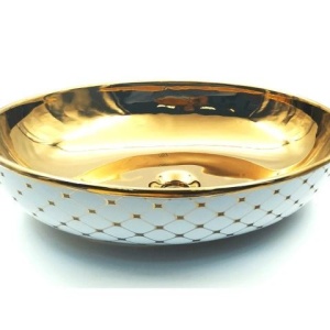 LAVABO NADGRADNI NA RAVNU PLOČU SEB/Z 01 500X390 GOLD ZLATNI – LINNI