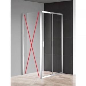 ATLAS CONCEPT 120 TUŠ VRATA (PARAVAN) VISINE 195 PROVIDNO KALJENO STAKLO 6mm HROM RAM – CONCEPT