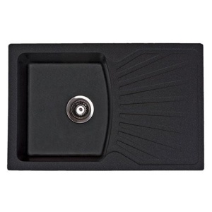 SUDOPERA GRANITNA XQUADRO PLUS CRNA 770X500 SA SIFONOM fi90 METALAC