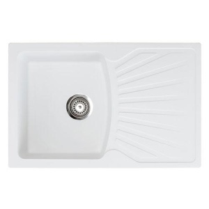 SUDOPERA GRANITNA XQUADRO PLUS BELA 770X500 SA SIFONOM fi90 METALAC