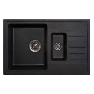 SUDOPERA GRANITNA XQUADRO PLUS 1.5D CRNA 780X500 SA SIFONOM fi90/fi60 METALAC