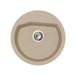 SUDOPERA GRANITNA XVESTA ŠAMPANJ fi516 OKRUGLA SA SIFONOM fi90 METALAC